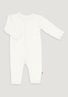 Jumpsuit Eyelet din lână merinos și mătase - Basic White Joha HipHip.ro