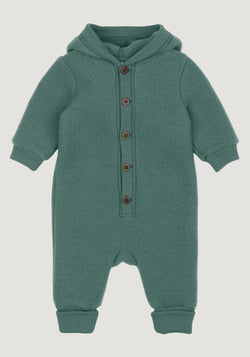Salopetă fleece din lână merinos - Balsam Green