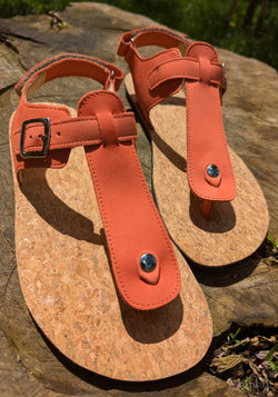 Sandale Barefoot femei din piele - Ariana Coral