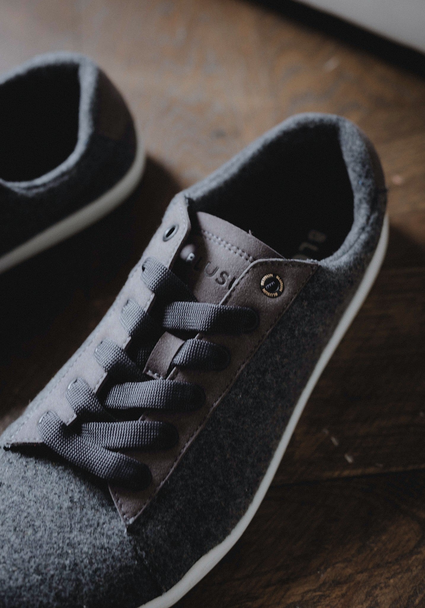 Sneakers Barefoot adulți din lana - Grey