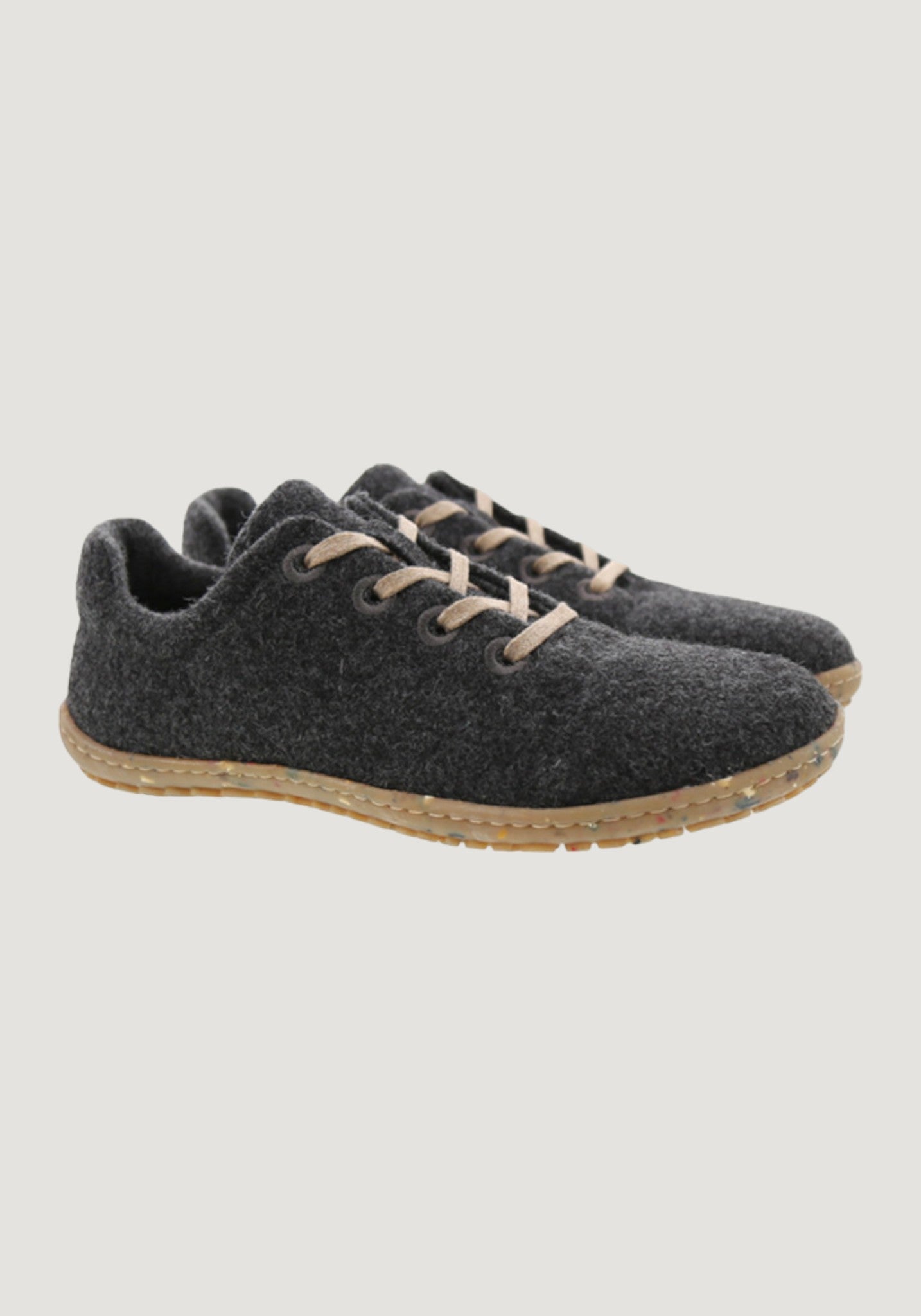 Sneakers Barefoot femei din lână merinos - Ines Dark Grey Koel HipHip.ro