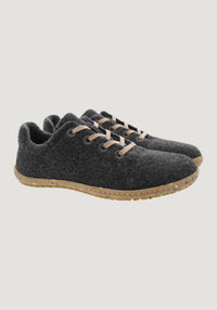 Sneakers Barefoot femei din lână merinos - Ines Dark Grey Koel HipHip.ro