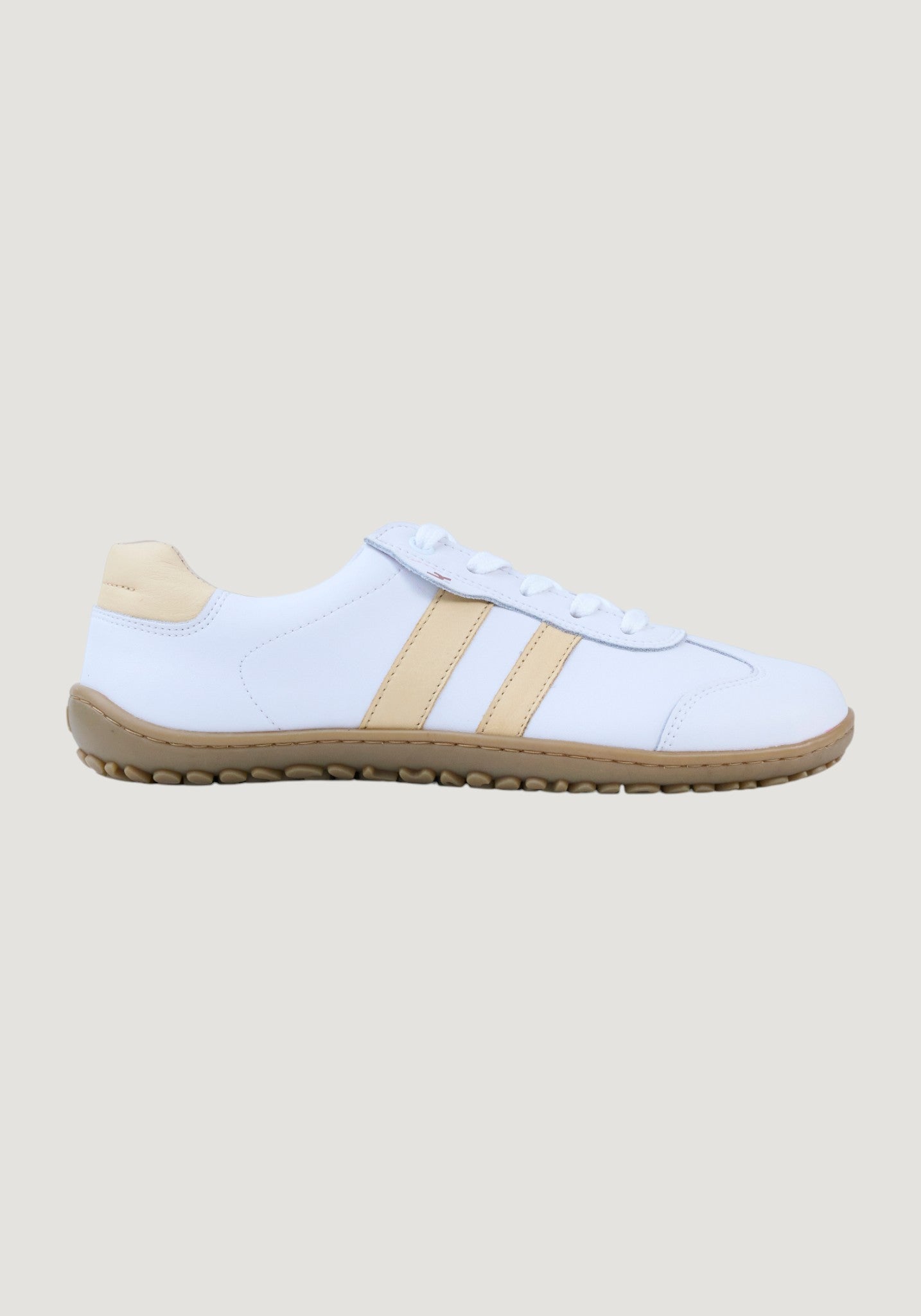 Sneakers Barefoot femei din piele - Ila Offwhite/Beige