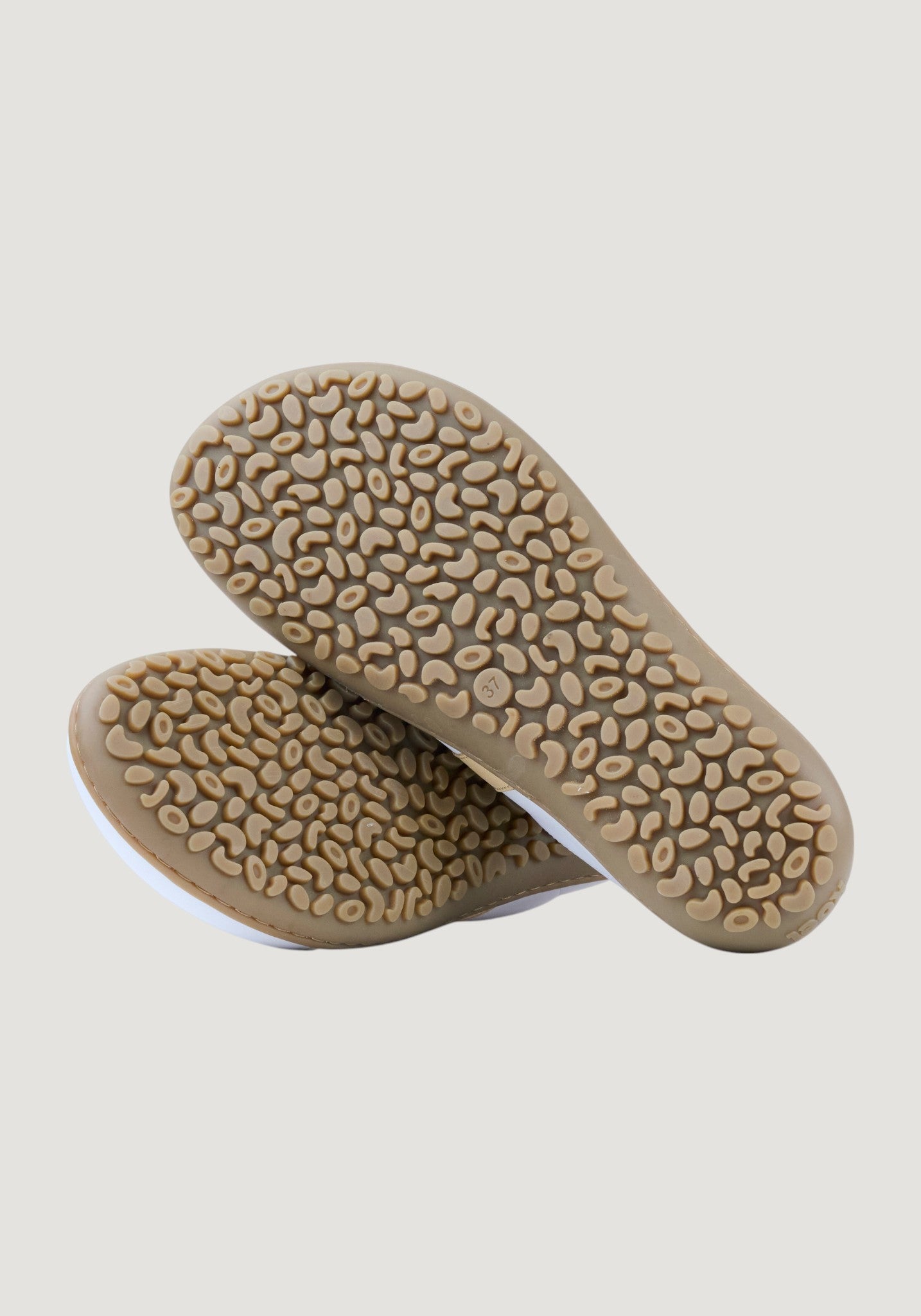 Sneakers Barefoot femei din piele - Ila Offwhite/Beige