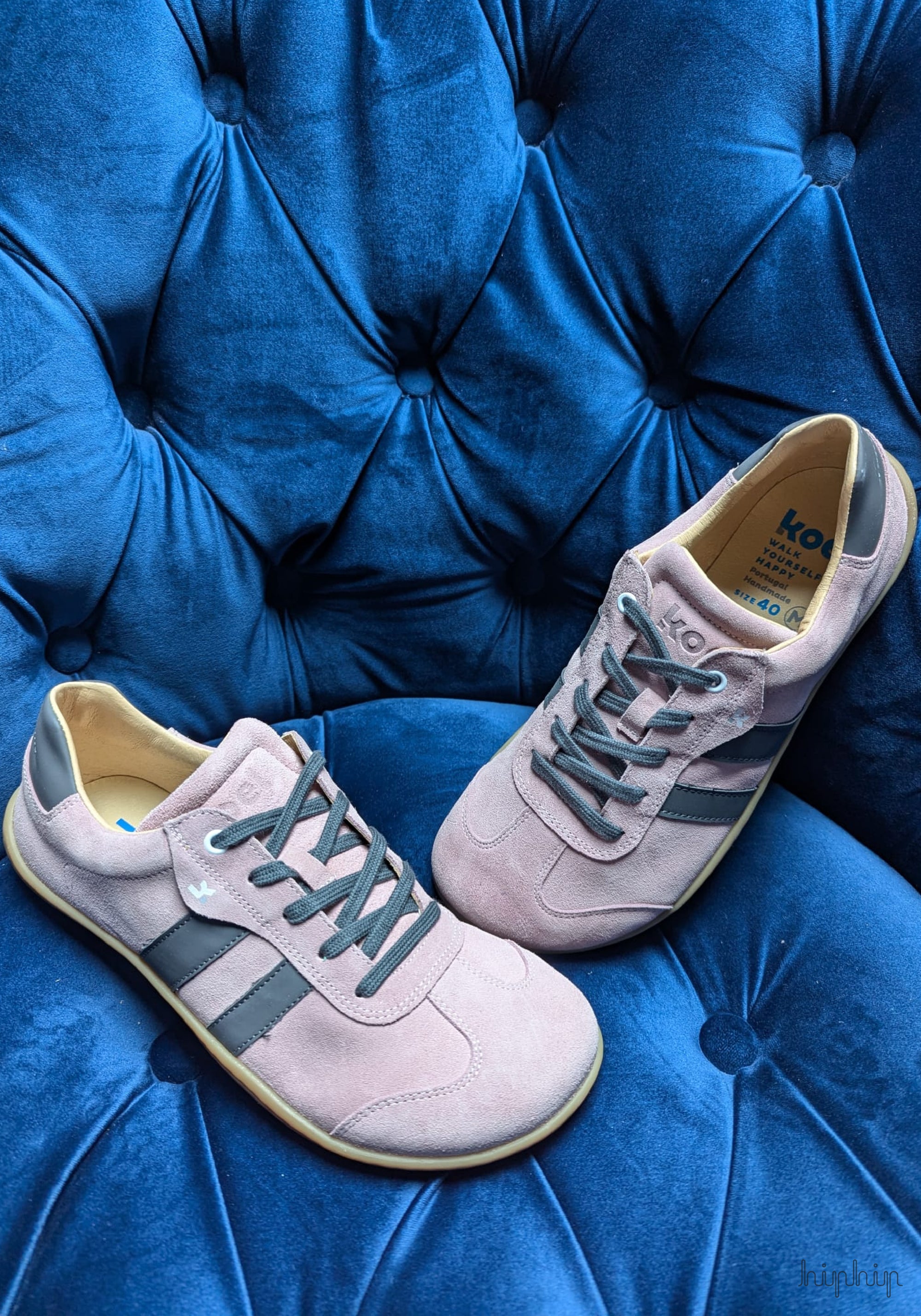 Sneakers Barefoot femei din piele - Ila Pink
