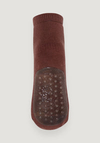 Șosete antiderapante plușate din lână merinos - Hot Chocolate 19-21
