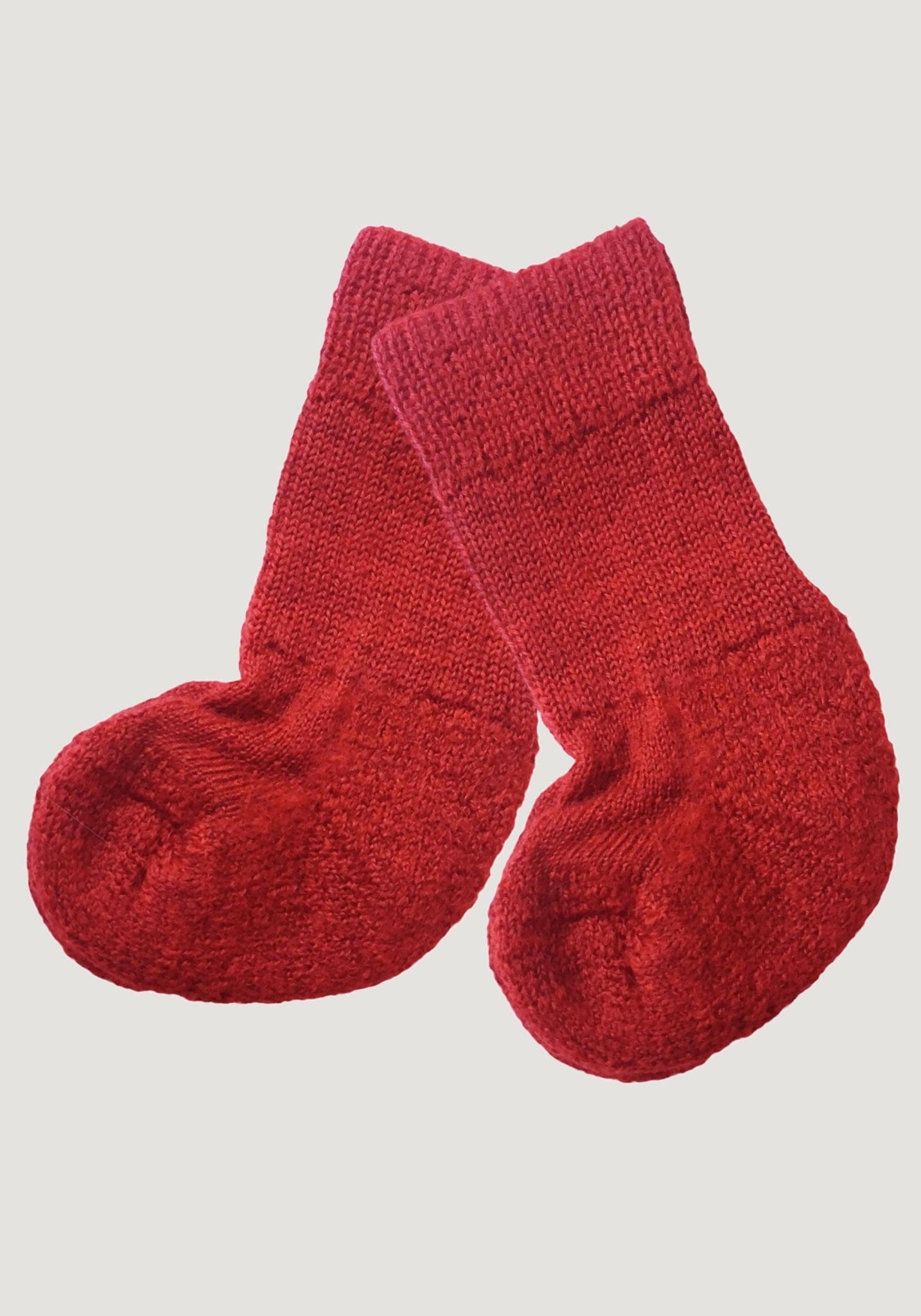 Șosete cu talpă plușată din lână pentru cizme - Poppy Red Hirsch Natur HipHip.ro