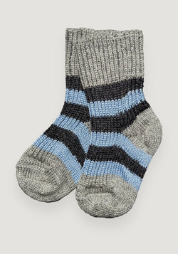 Șosete groase lână - Grey/Marine/Sky Hirsch Natur HipHip.ro