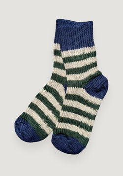 Șosete groase lână - Marine/Brown/Green Hirsch Natur HipHip.ro