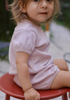 Summersuit bumbac - Rib Pink