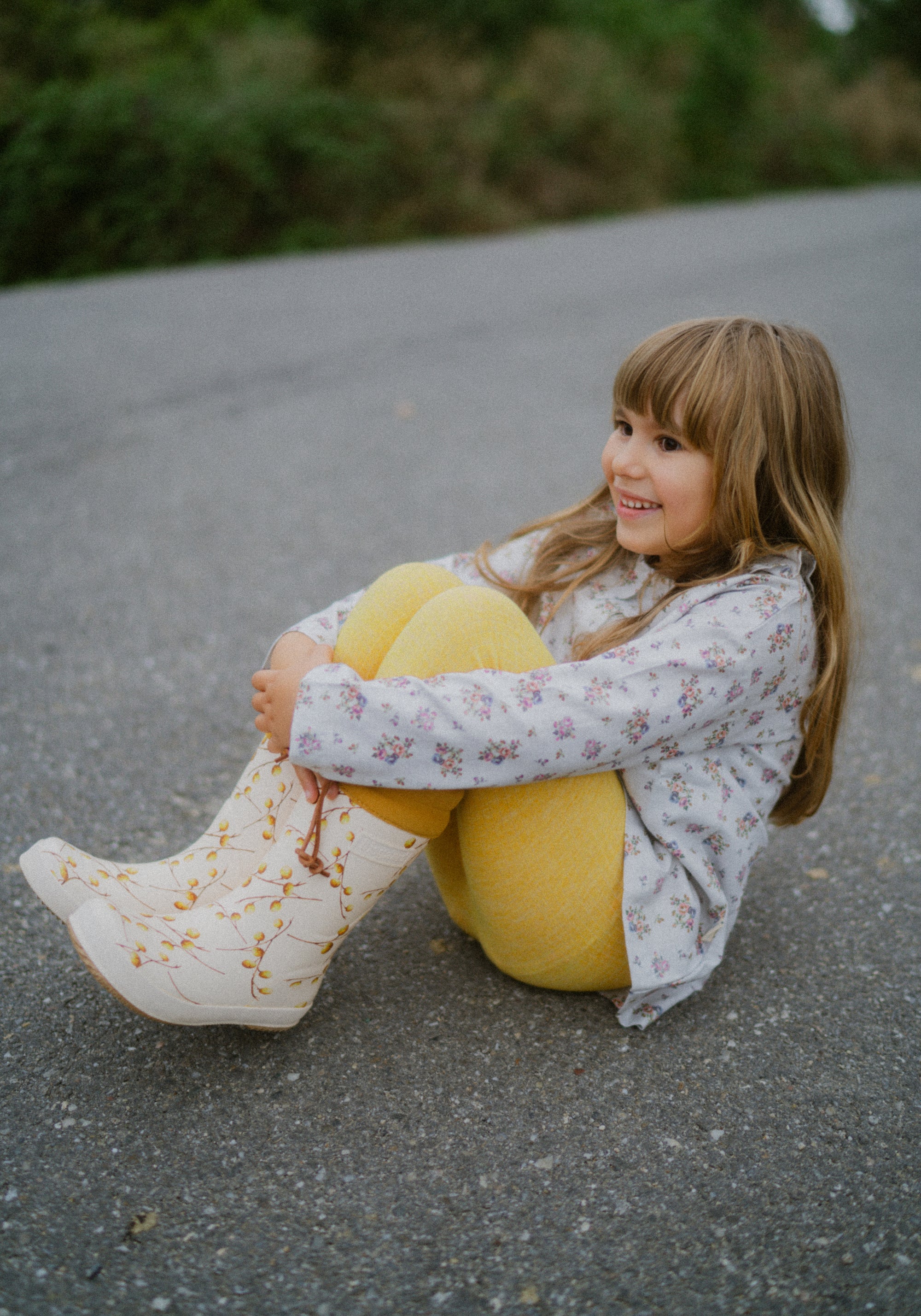 Colanți seamless din lână, mătase și bumbac - Yellow Melange