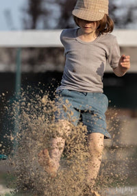 Tricou seamless din lână merinos, mătase și bumbac - Grey Melange Cosilana HipHip.ro