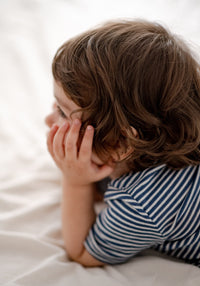 Tricou seamless din lână merinos și mătase - Marine Stripes Cosilana HipHip.ro