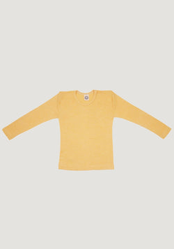 Bluză seamless din lână merinos, mătase și bumbac - Yellow Melange Cosilana HipHip.ro