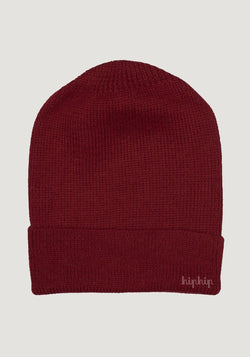 Căciulă adulți baby alpaca - Classic Rib Bordeaux