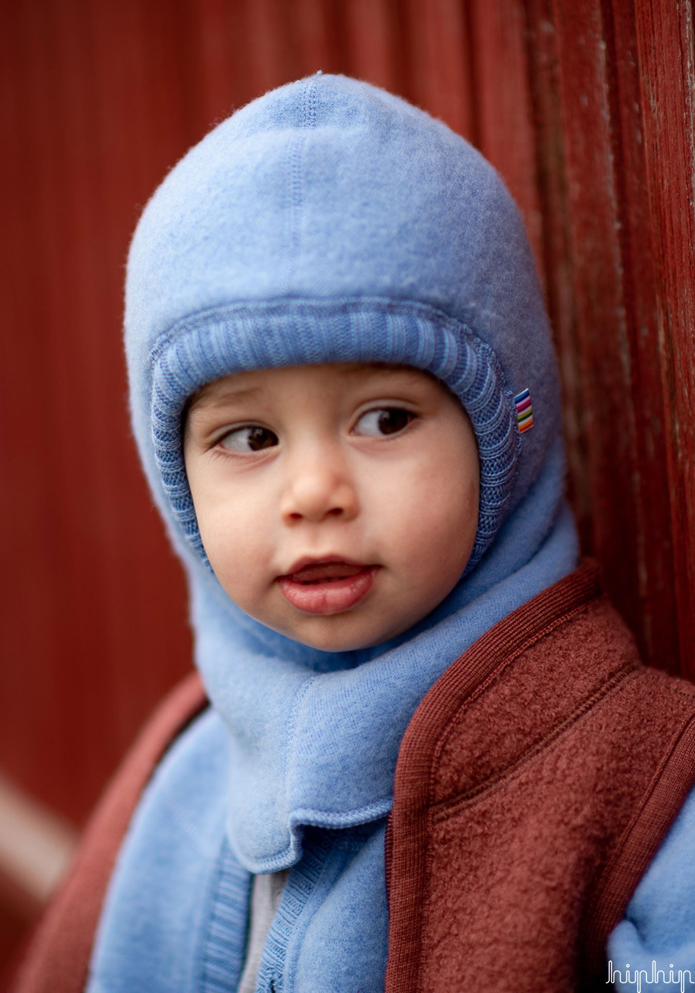 Cagulă dublată fleece din lână merinos - Blue Allure Joha HipHip.ro