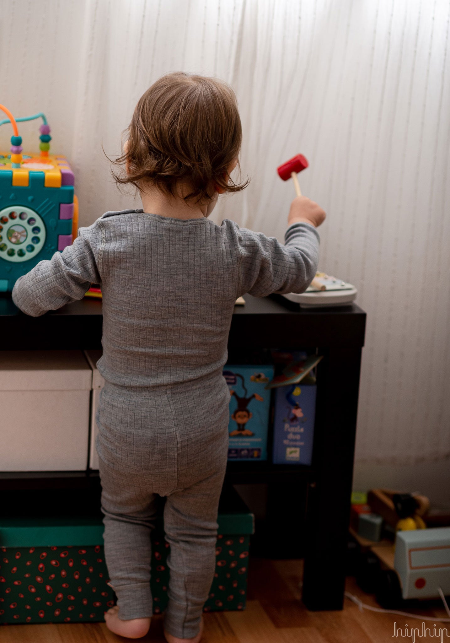 Colanți lână merinos - Basic Grey Joha HipHip.ro