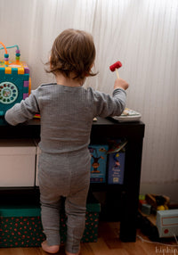 Colanți lână merinos - Basic Grey Joha HipHip.ro