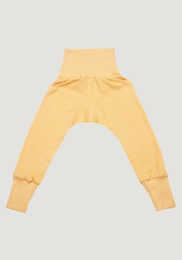 Pantaloni comozi seamless din lână, mătase și bumbac - Yellow Melange Cosilana HipHip.ro
