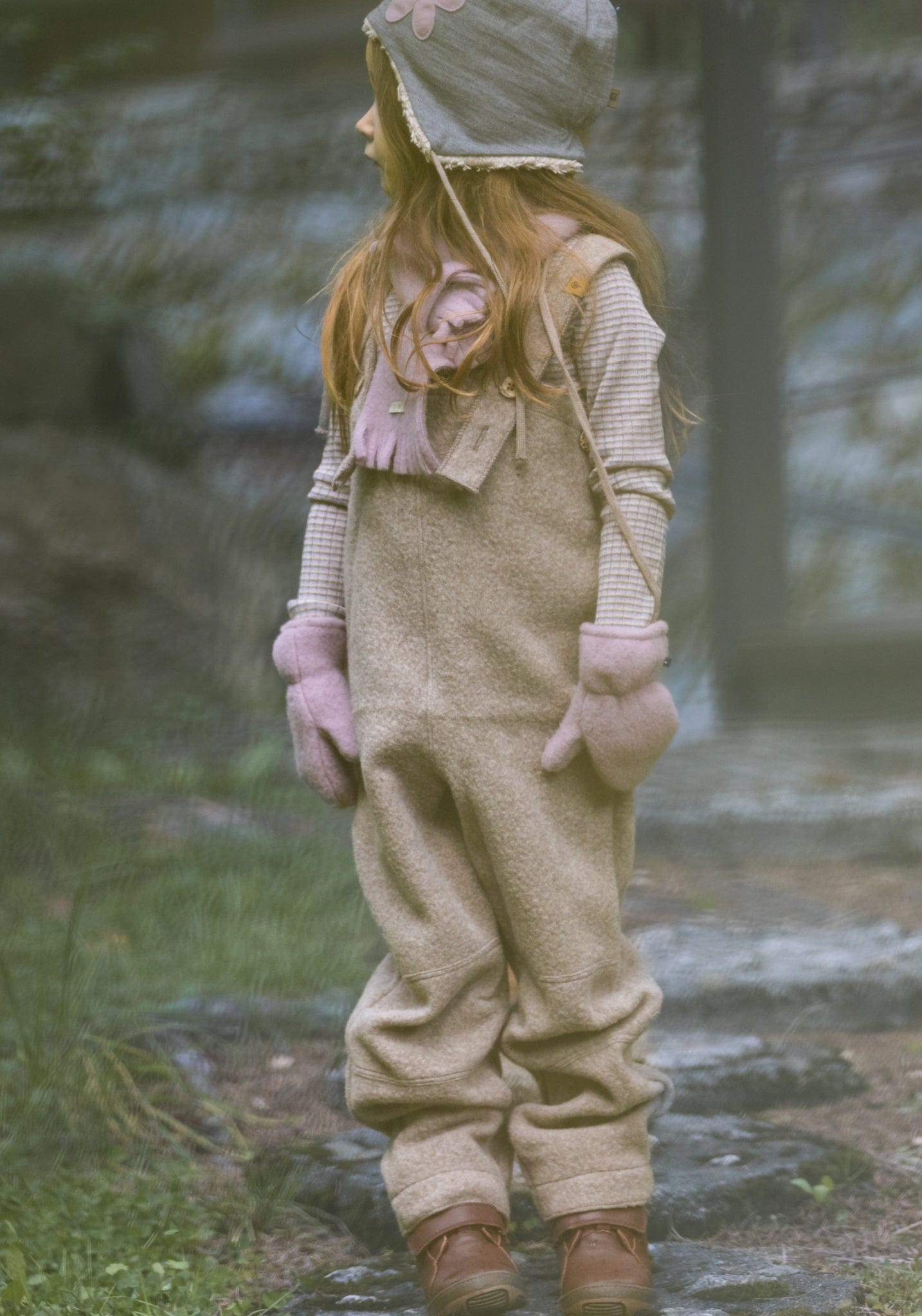 Pantaloni din lână fiartă reciclată - Cashmere Pure Pure HipHip.ro