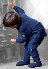 Pantaloni fleece din lână merinos - Blue Nights Mikk-line HipHip.ro
