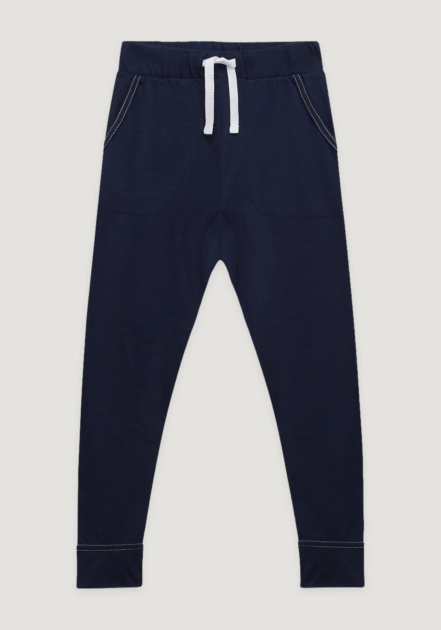 Pantaloni lână merinos super fină - 24/7 French Navy Smalls HipHip.ro