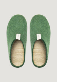 Papuci adulți lână - Mel Bottle Green Baabuk HipHip.ro