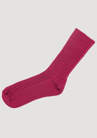 Șosete Rib din lână merinos (copii și femei) - Pink Joha HipHip.ro
