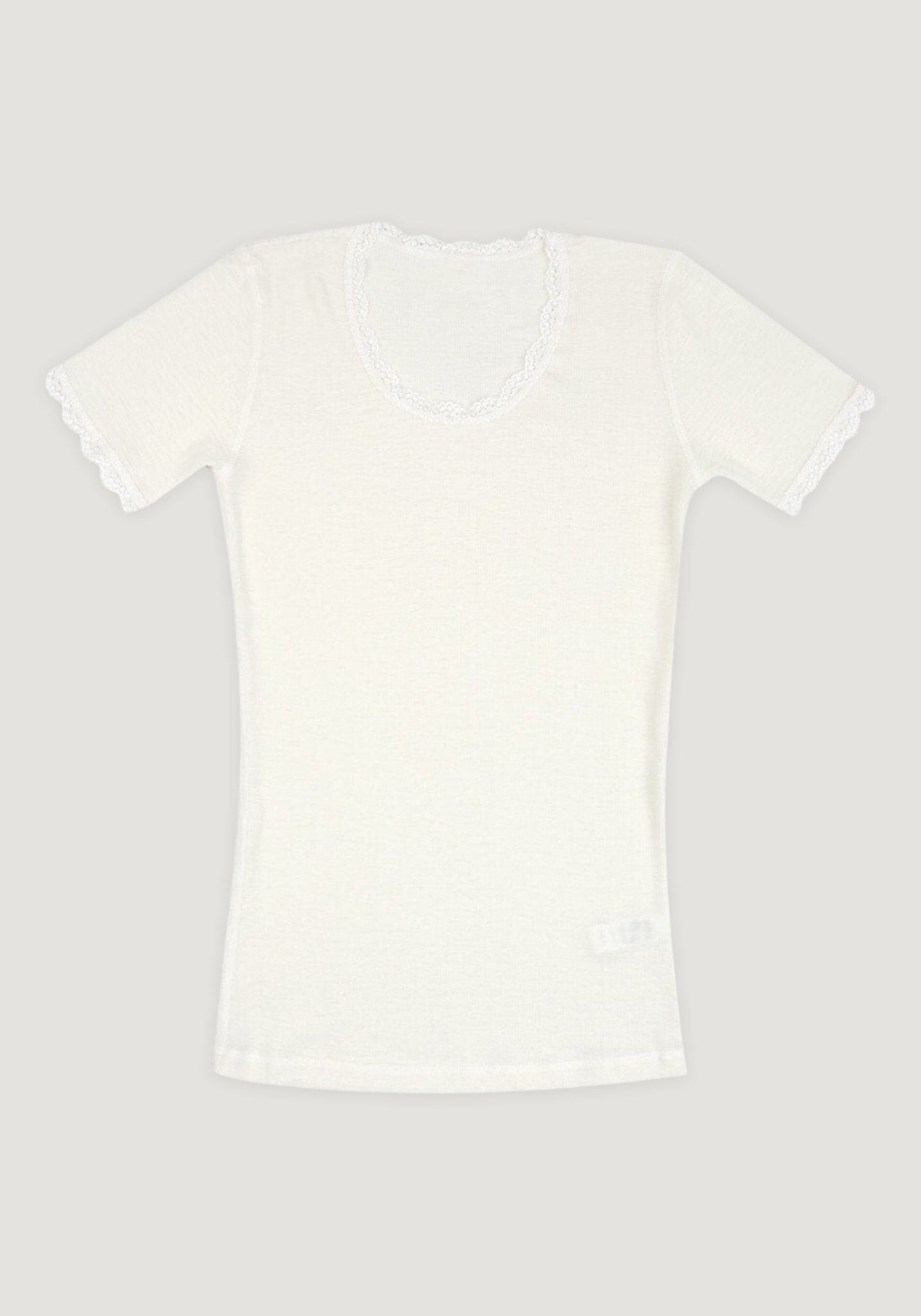 Tricou femei din lână merinos - Cecilie White Joha Woman HipHip.ro