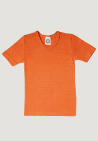 Tricou seamless din lână merinos și mătase - Orange Cosilana HipHip.ro