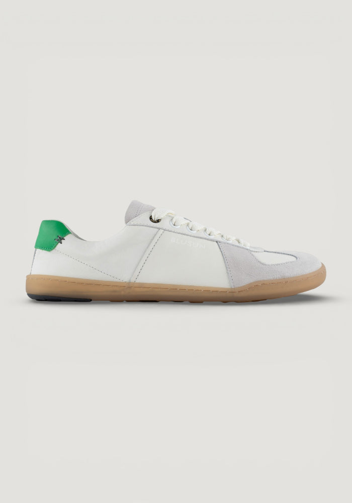 Sneakers Barefoot din piele - White/Green