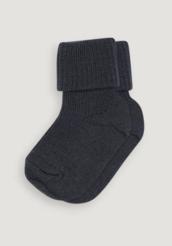 Șosete extrafine lână merinos - Turn Down Navy