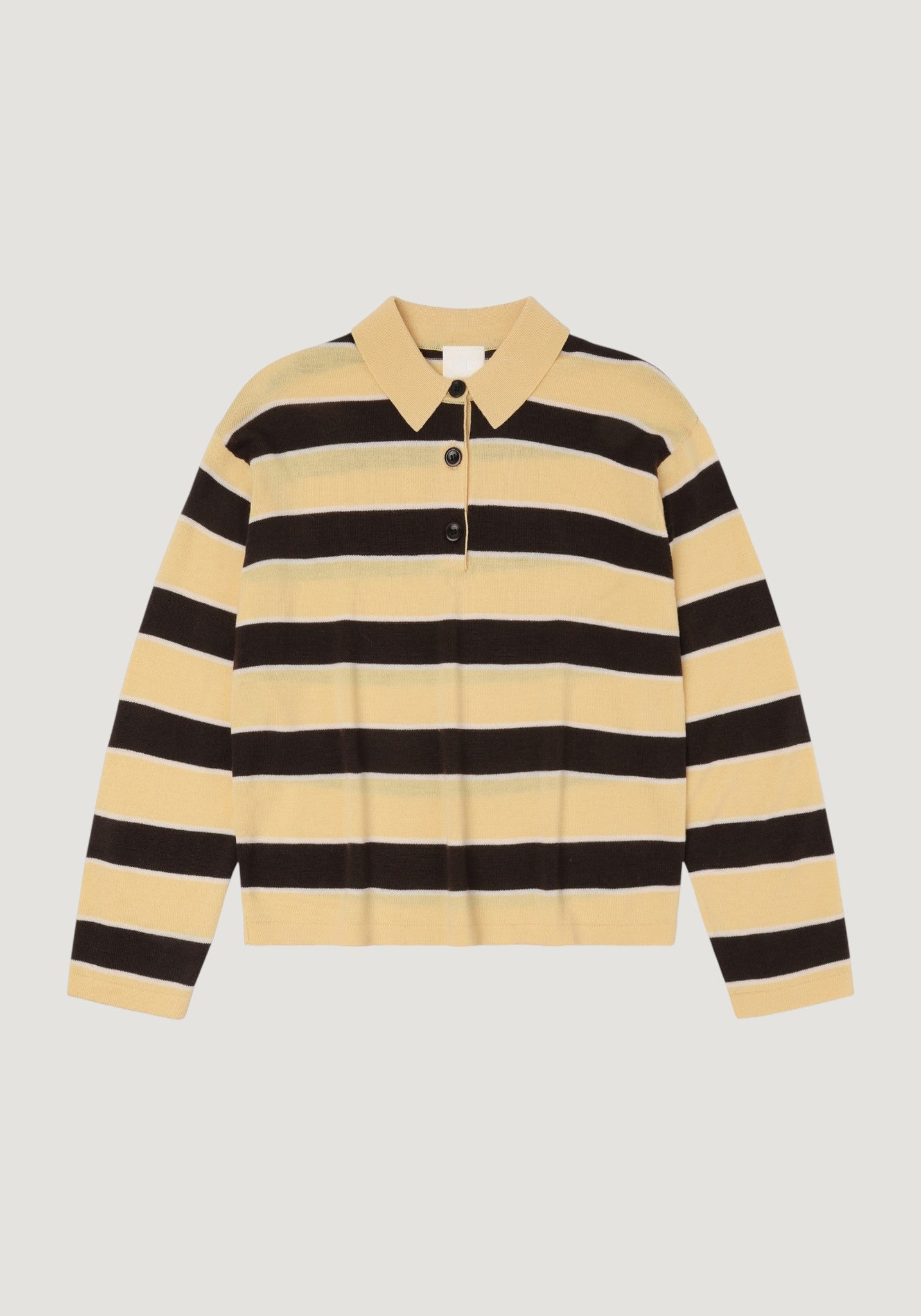 Bluză lână merinos - Fine knit Wheat/Mocca