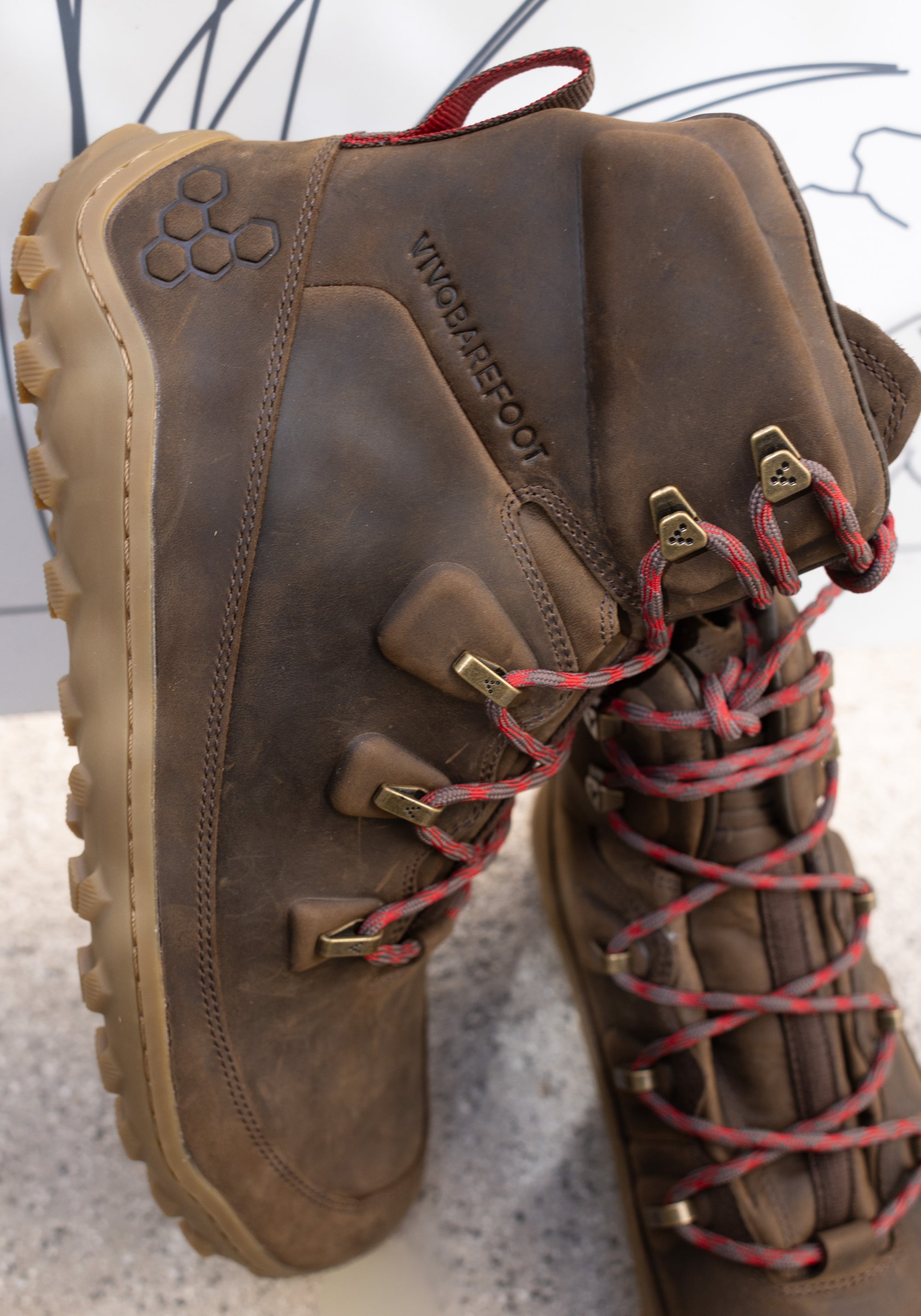 Bocanci drumeție Barefoot din piele - Tracker Leather AT II Women Bracken