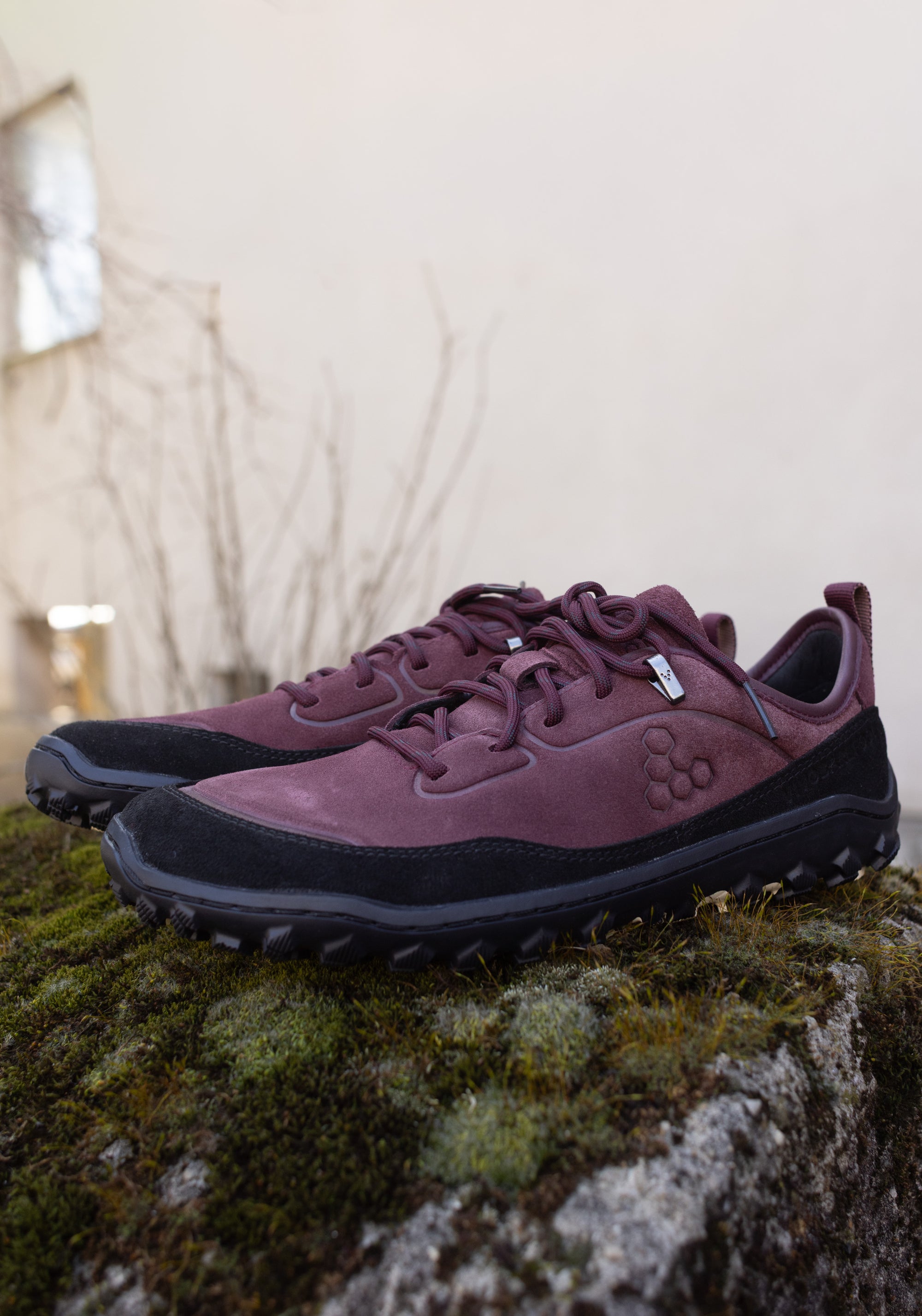 Pantofi drumeție Barefoot din piele întoarsă - Tracker Leather AT Low II Women Fig