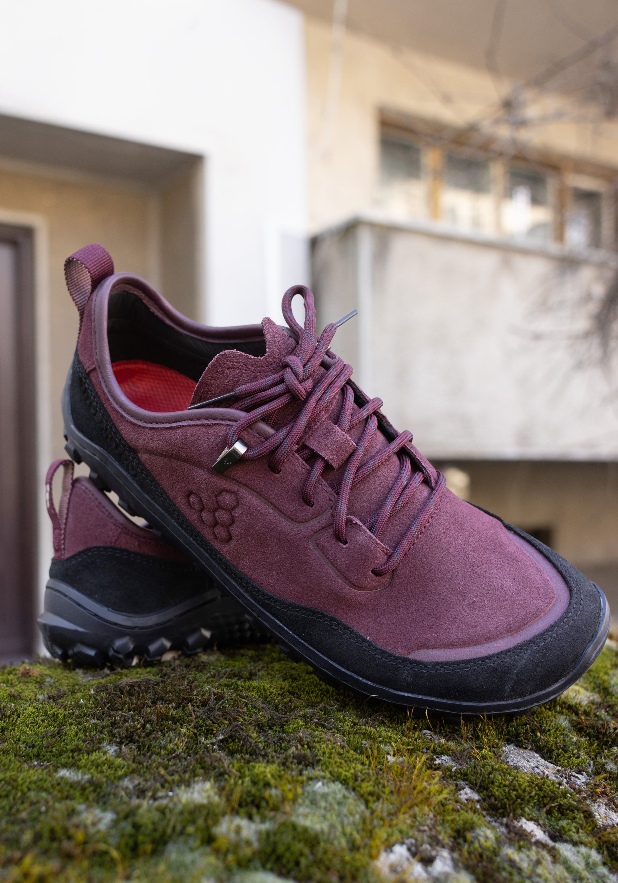 Pantofi drumeție Barefoot din piele întoarsă - Tracker Leather AT Low II Women Fig