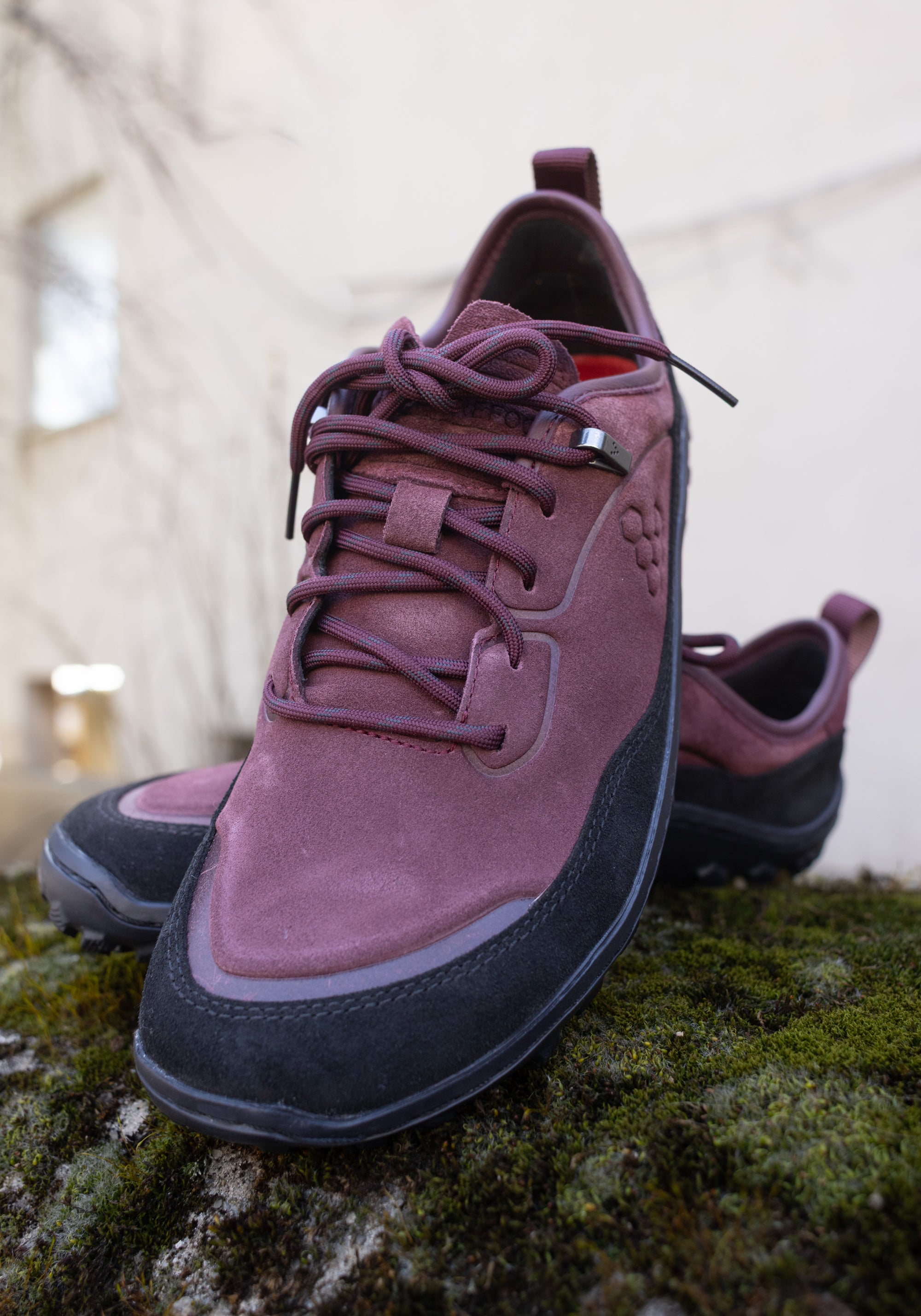 Pantofi drumeție Barefoot din piele întoarsă - Tracker Leather AT Low II Women Fig