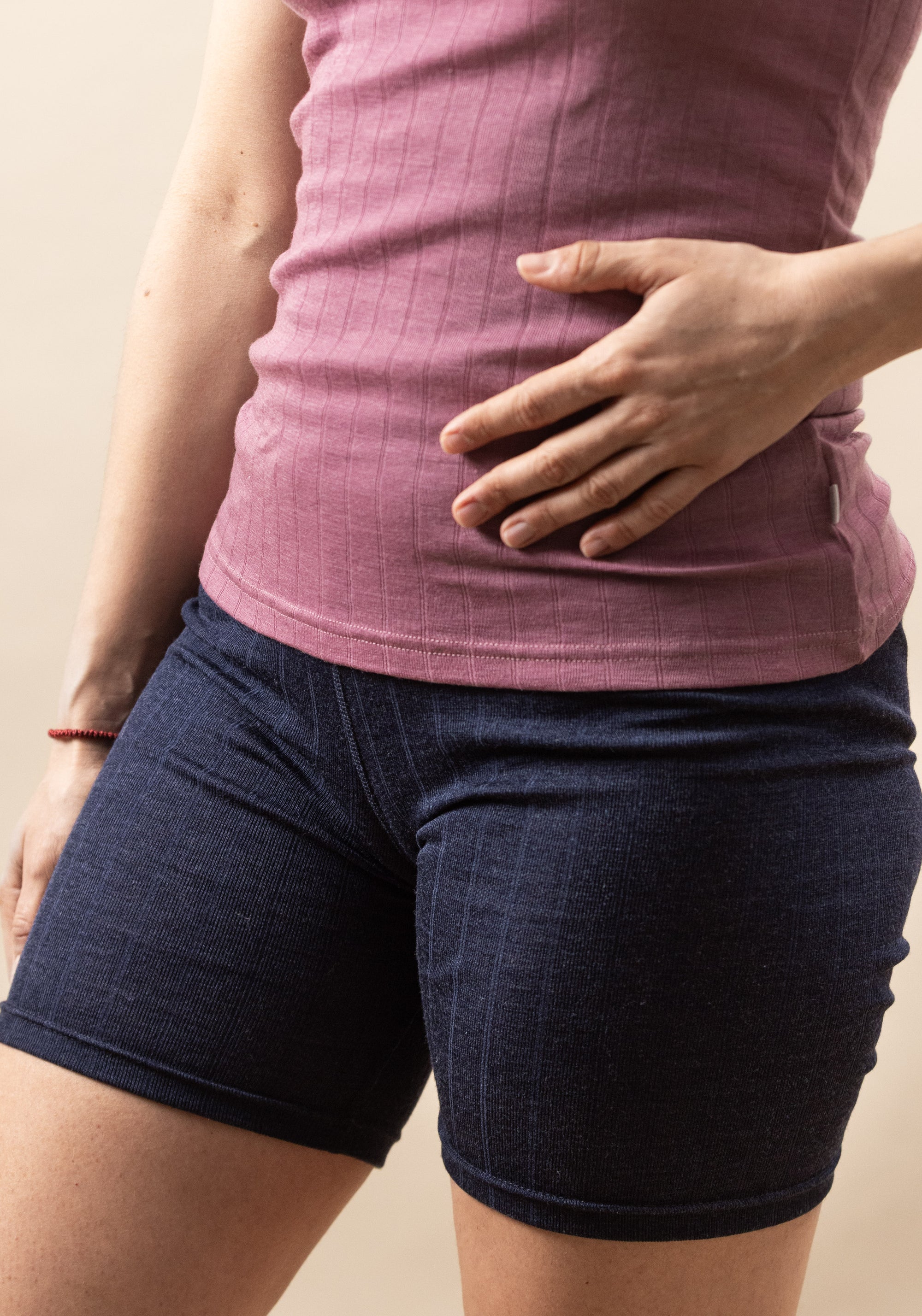 Chilot colant din lână merinos și mătase - Emily Marine