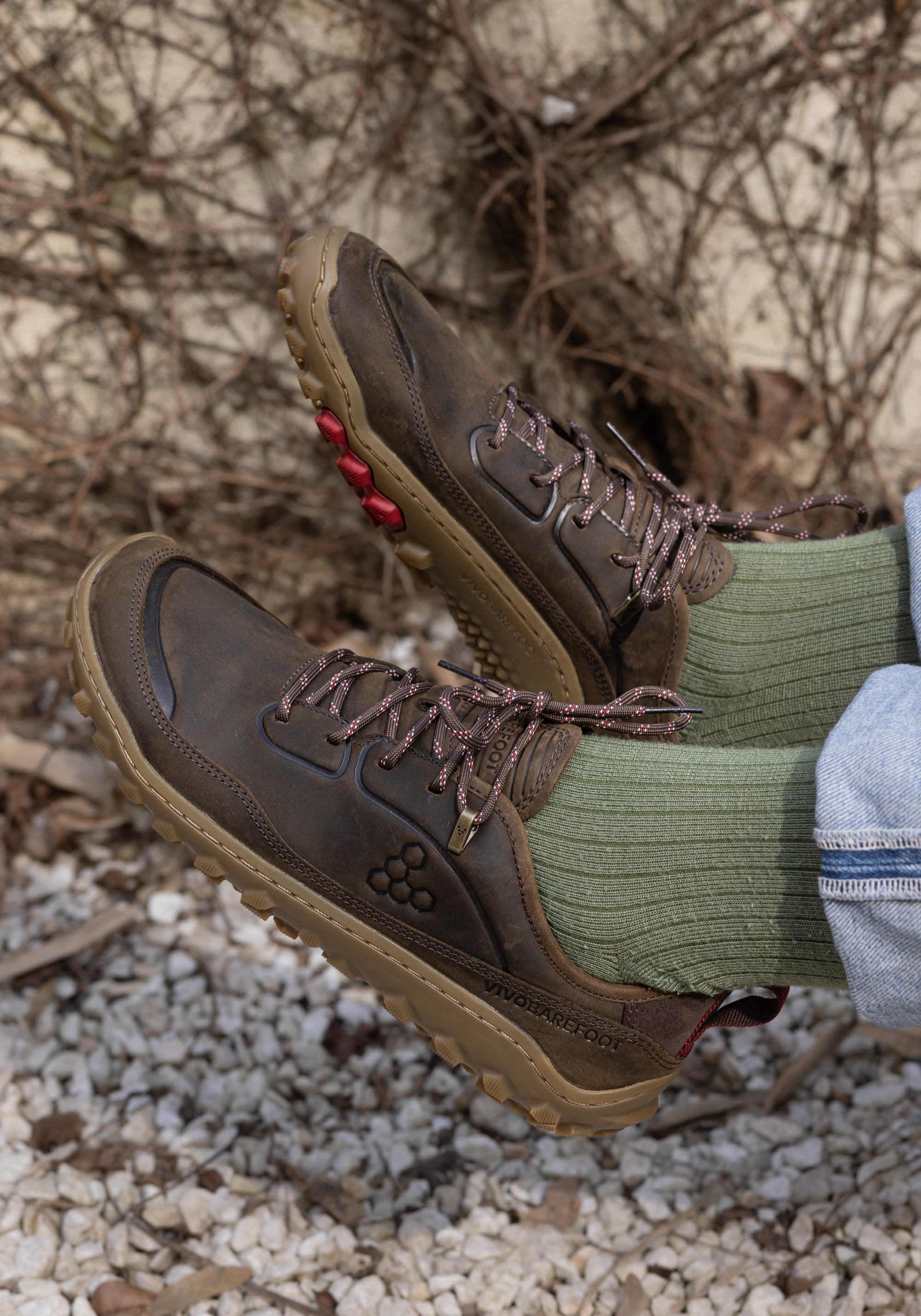 Pantofi drumeție Barefoot din piele - Tracker Leather AT Low II Women Bracken