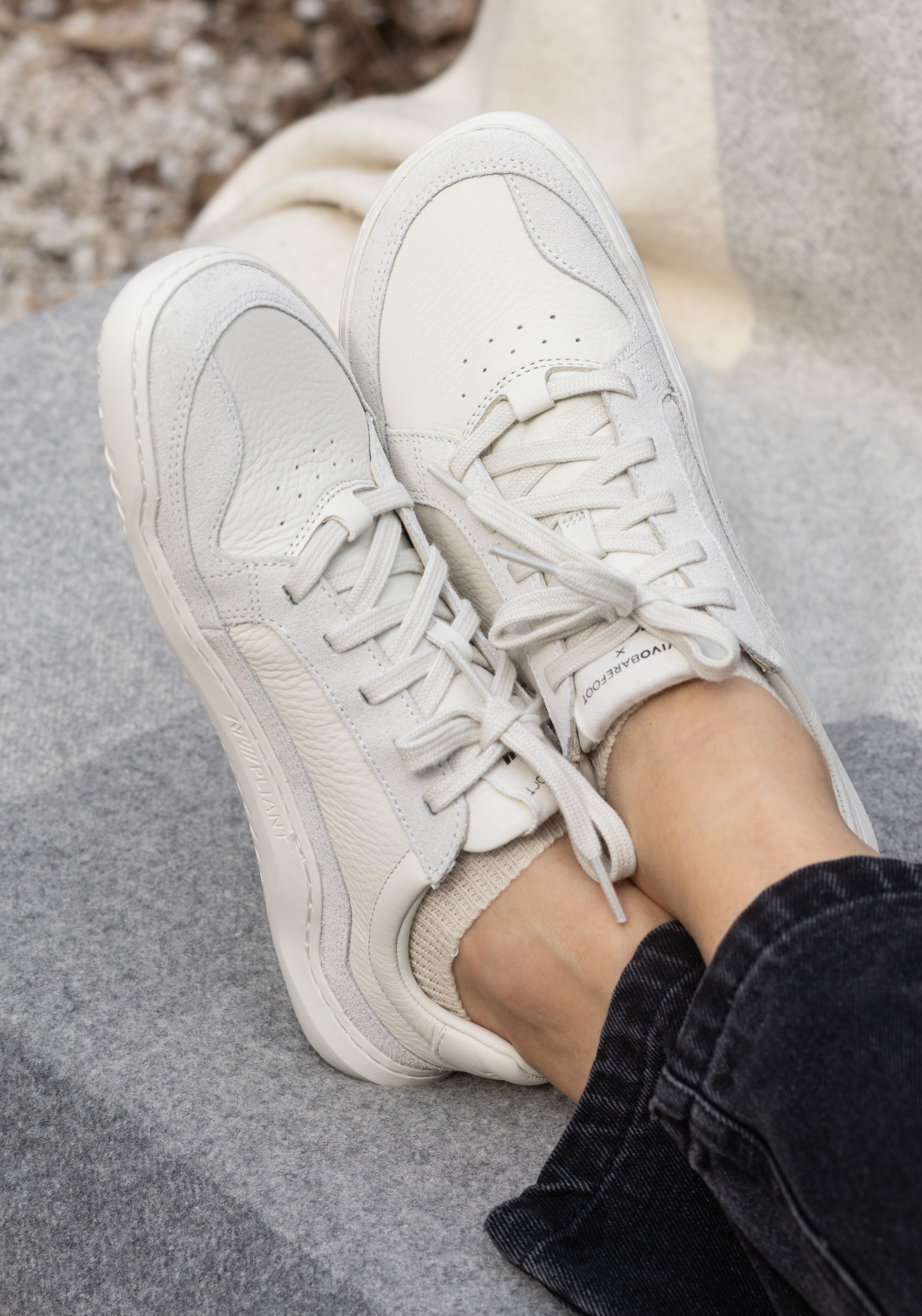 Sneakers Barefoot din piele - Gobi II Women Limestone