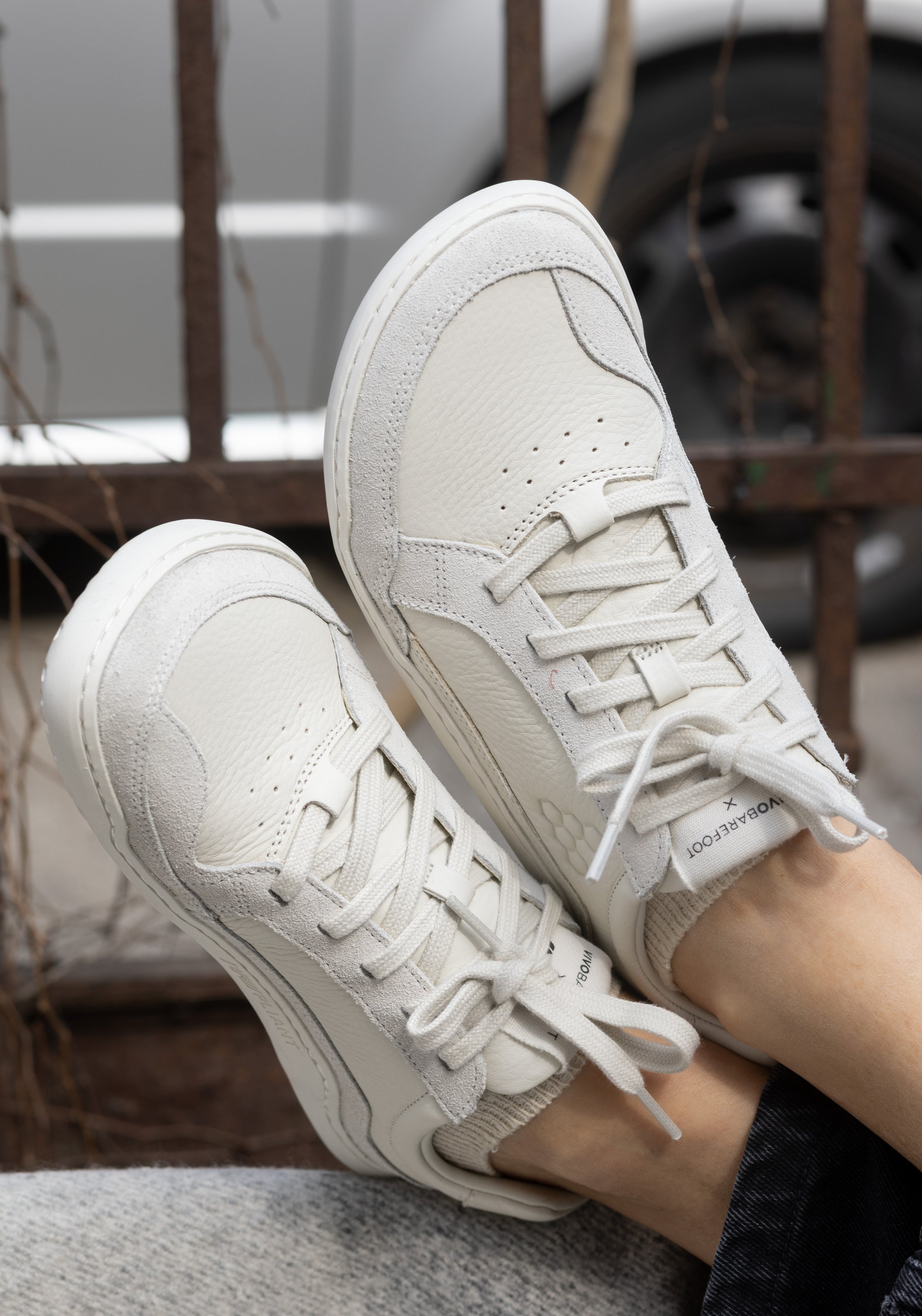 Sneakers Barefoot din piele - Gobi II Women Limestone