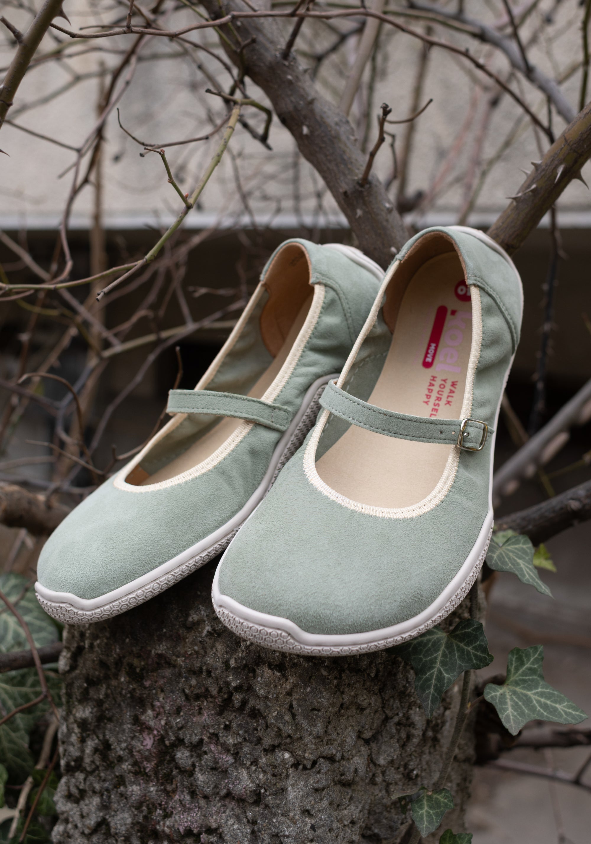 Balerini Barefoot din piele întoarsă - Valeria Olive