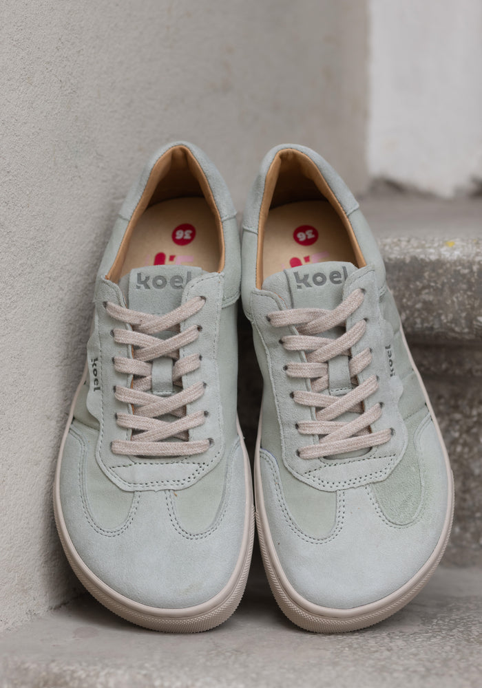 Sneakers Barefoot din piele întoarsă - Helena Mint