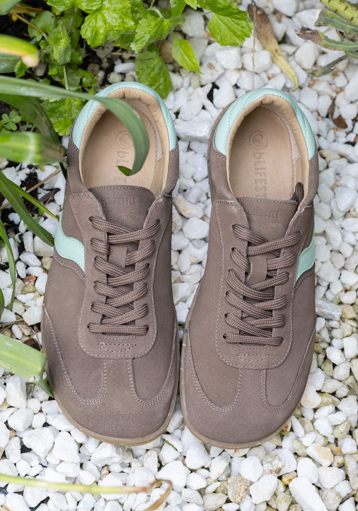Sneakers Barefoot din piele întoarsă - Wild Style Taupe