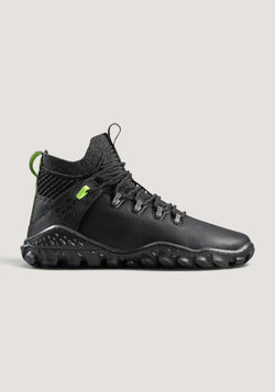 Ghete drumeție Barefoot din piele - Magna Forest ESC Women Obsidian/Lime