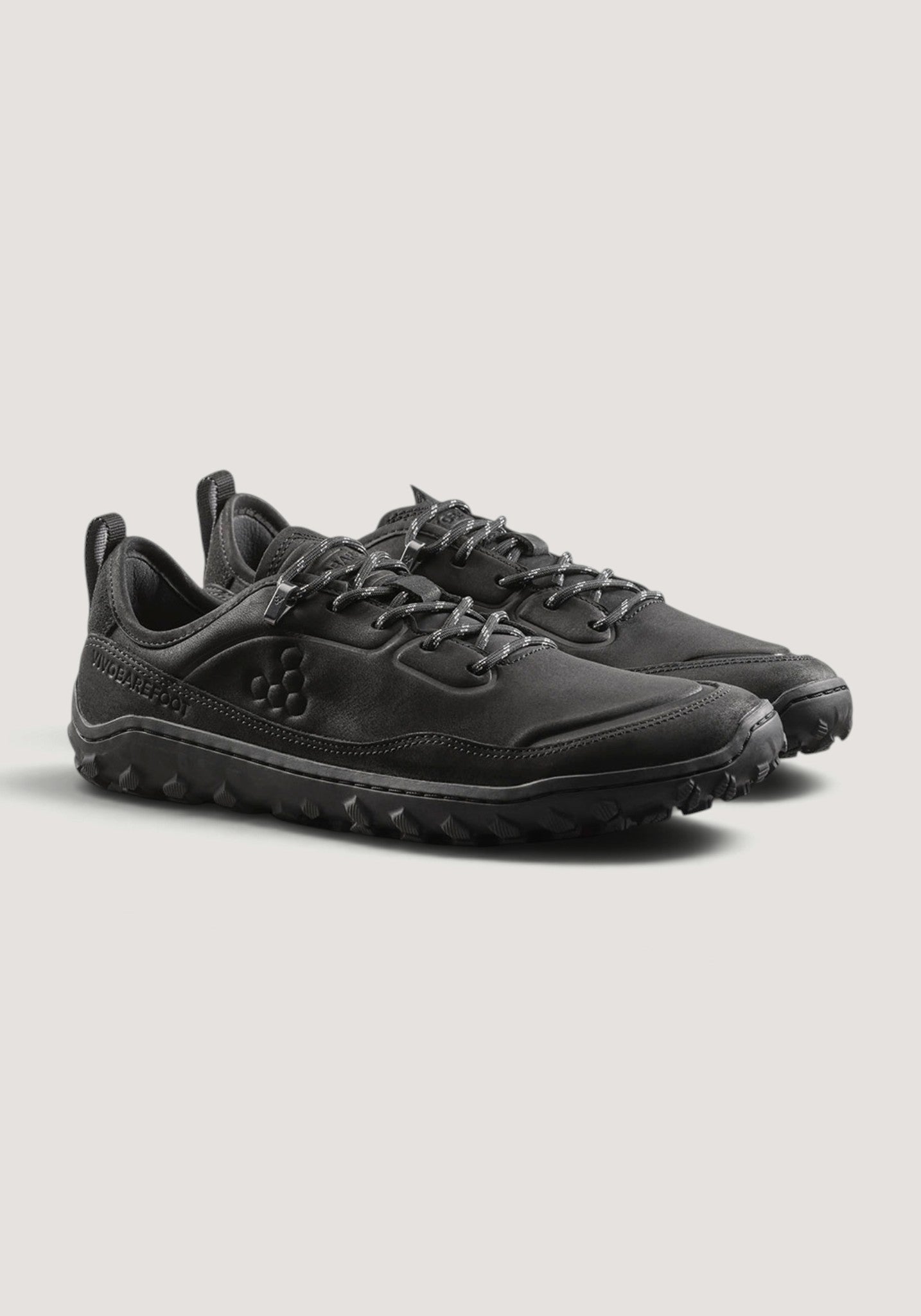 Pantofi drumeție Barefoot din piele - Tracker Leather AT Low II Men Obsidian