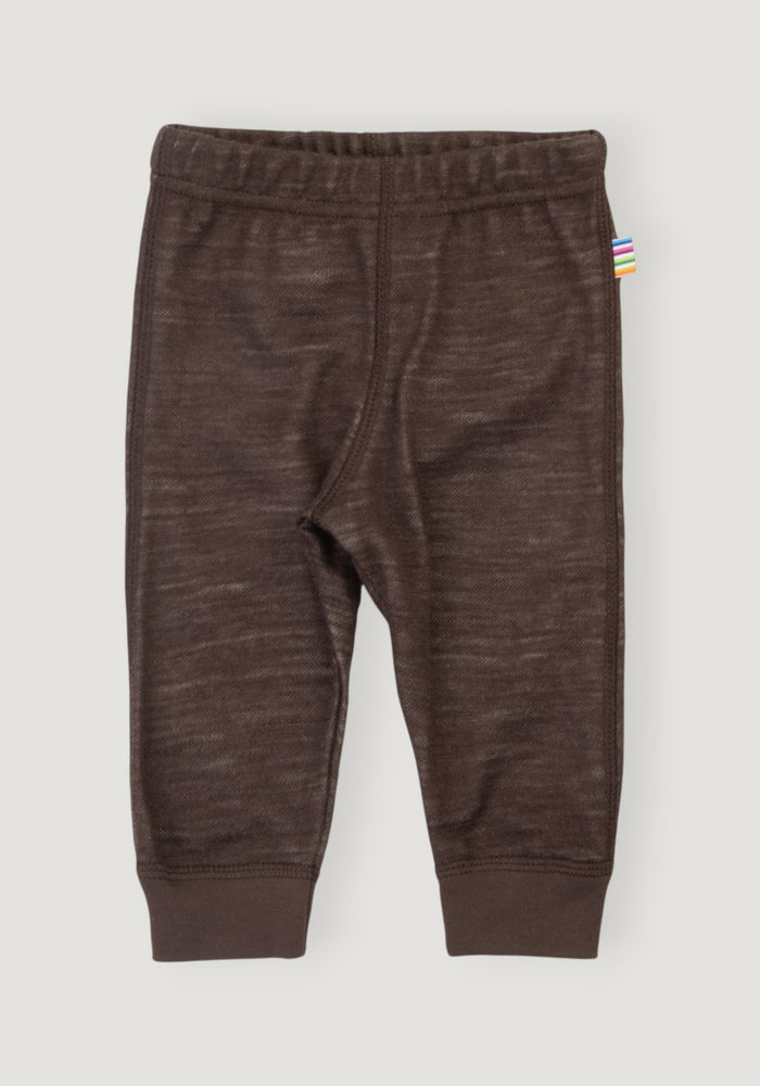 Colanți din lână merinos și bambus - Solid Brown