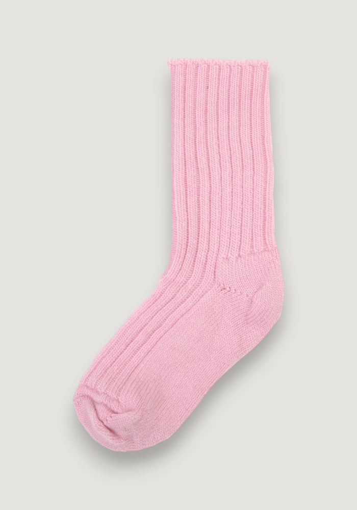 Șosete Rib din lână merinos (copii și femei) - Rosa