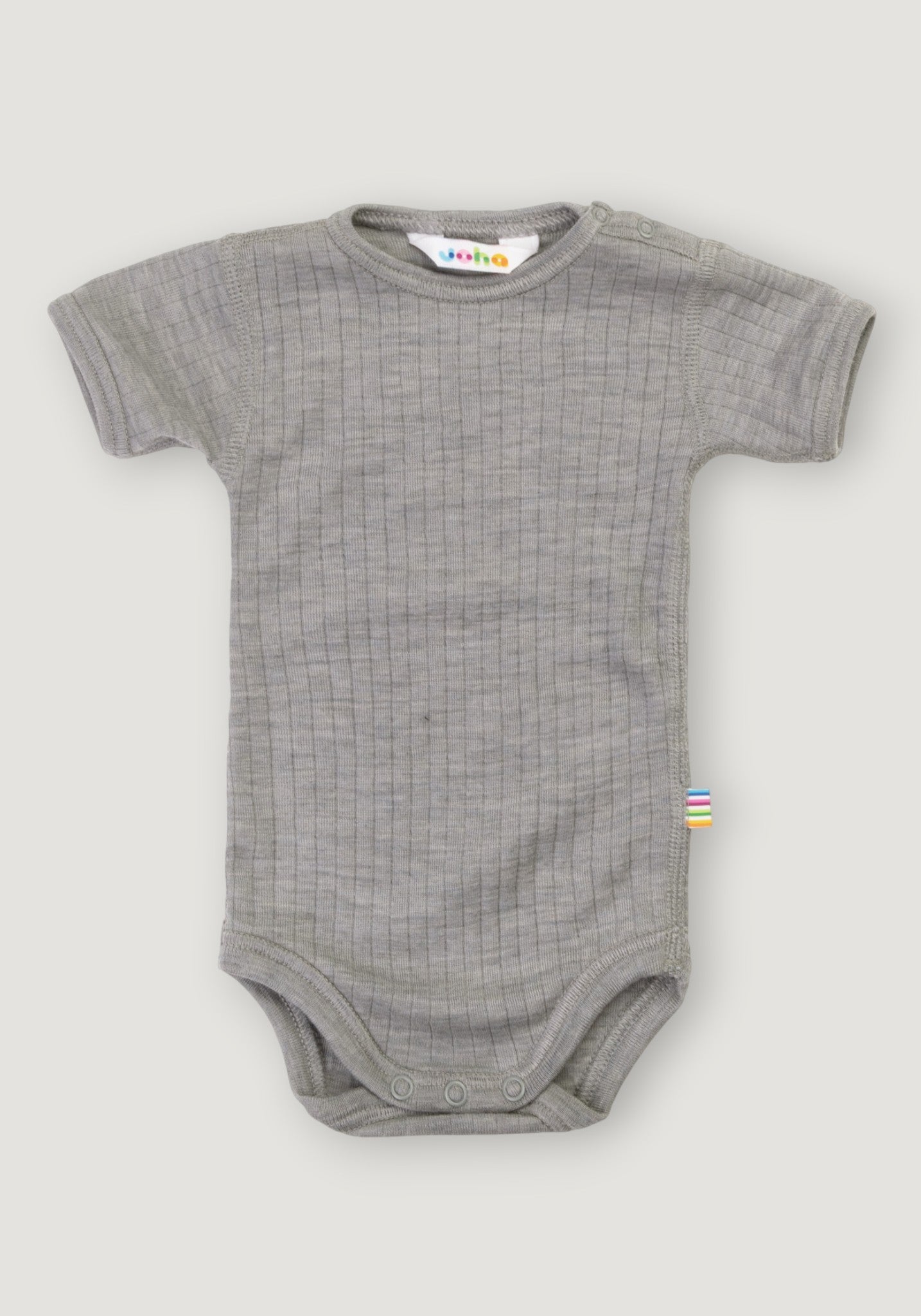 Body din lână merinos - Basic Grey