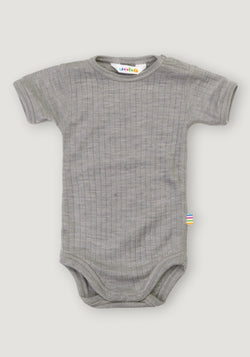 Body din lână merinos - Basic Grey